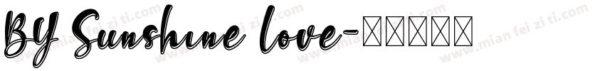 BY Sunshine love字体转换
